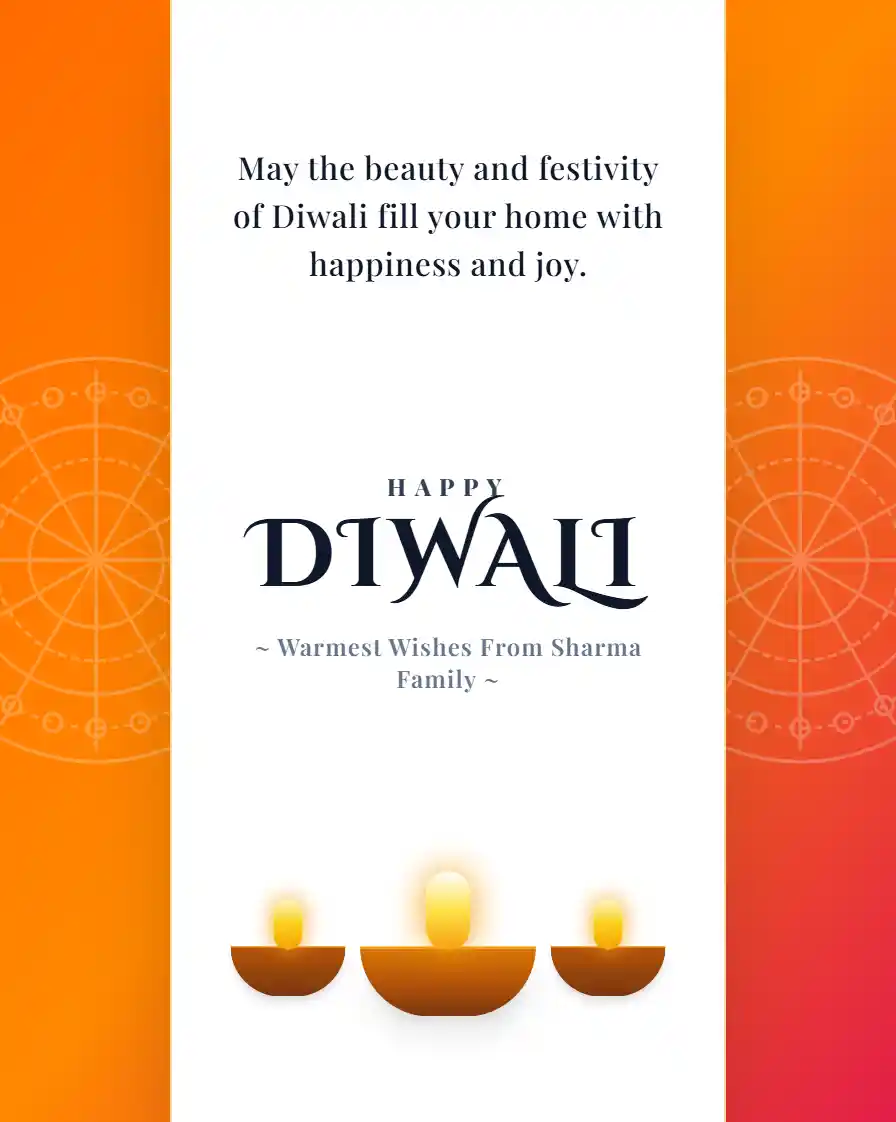 Royal Light Diwali Greeting photo card design