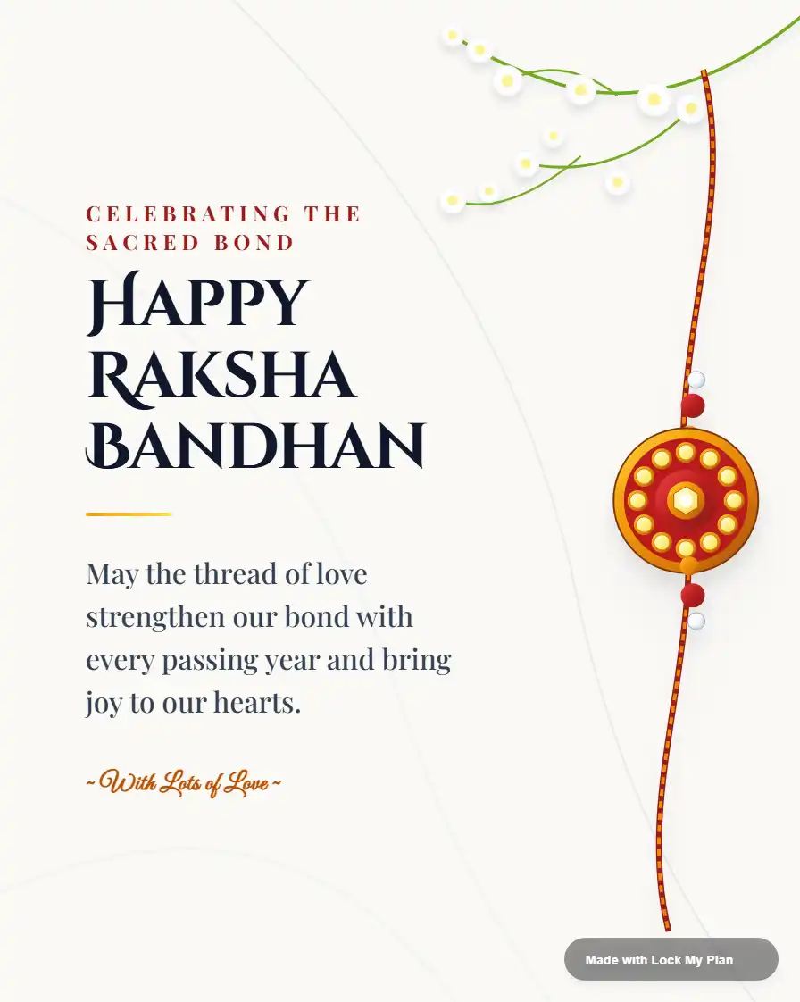 Royal Kundan Rakhi Marble photo card design